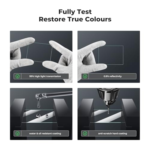 Image of K&F CONCEPT 3 Pack Camera Screen Protector Compatible with Sony A7M5 A7R5, 0.3mm 9H Hardness Tempered Glass Cover Anti-Scratch Bubble-Free & Hot Shoe Cover