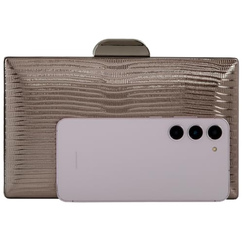 Image of JNB Women's Metallic Material Hard Case Evening Party Clutch