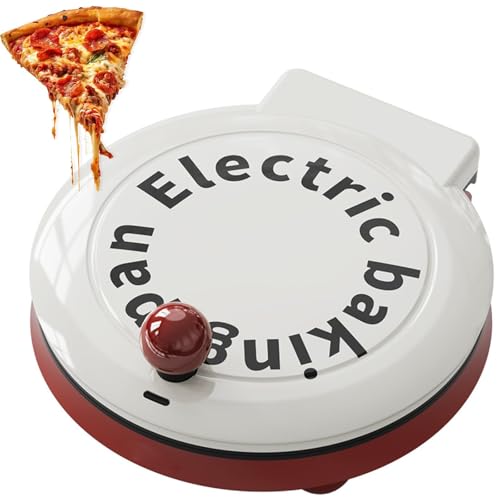 Plancha eléctrica de 1000 W - Aparato de cocina 4 en 1 para interiores para pizza, panqueques, huevos, freír, asar y hornear - Función de calefacción de doble cara