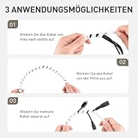 AGPTEK Kabelschlauch, Kabelschutzschlauch 6-19mm, 10m, Weiß – Ansicht 6