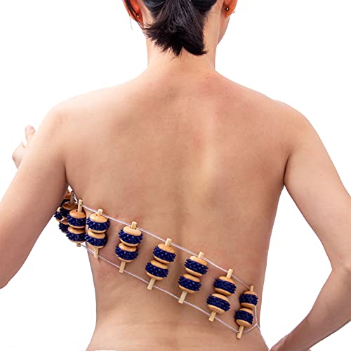 Cococar Wood Back Massage Roller Rope, Wood Therapy Massage Tools, Lymphatic Drainage Tool, Maderoterapia Colombiana, Wood Massage Trap For Body Shaping, Muscle Pain Relief Body Roller Tool #TOP30
