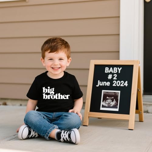 Big Brother T Shirt Toddler Boys Promoted to Big Brother Shirt Newborn Announcement Short Sleeve Tees3
