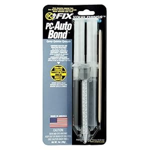 PC Products PC-AutoBond Epoxy Adhesive Paste, 1oz Double Syringe, Metallic Gray 81112
