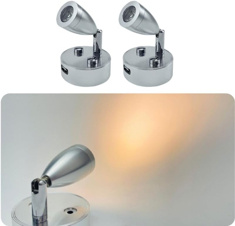 12-24 V DC New USB RV Lights Interior Reading Lamp LED Smart Touch Wall Lamp(Brown)