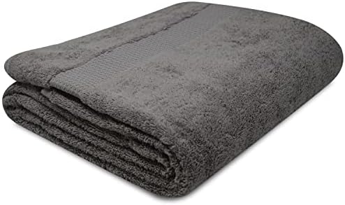 Towelogy® Super Soft Luxurious Bath Sheets Extra Large 100% Egyptian Cotton Bathroom Shower Towel Super Absorbent Hotel Quality Fade Resistant 90x140cm | Machine Washable (Black Noir, 1)