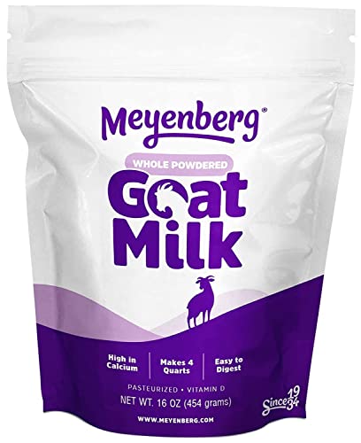 Meyenberg Whole Powdered Goat Milk Resealable Pouch, Gluten Free, Vitamin D 16 Oz (Pack Of 6) #TOP10