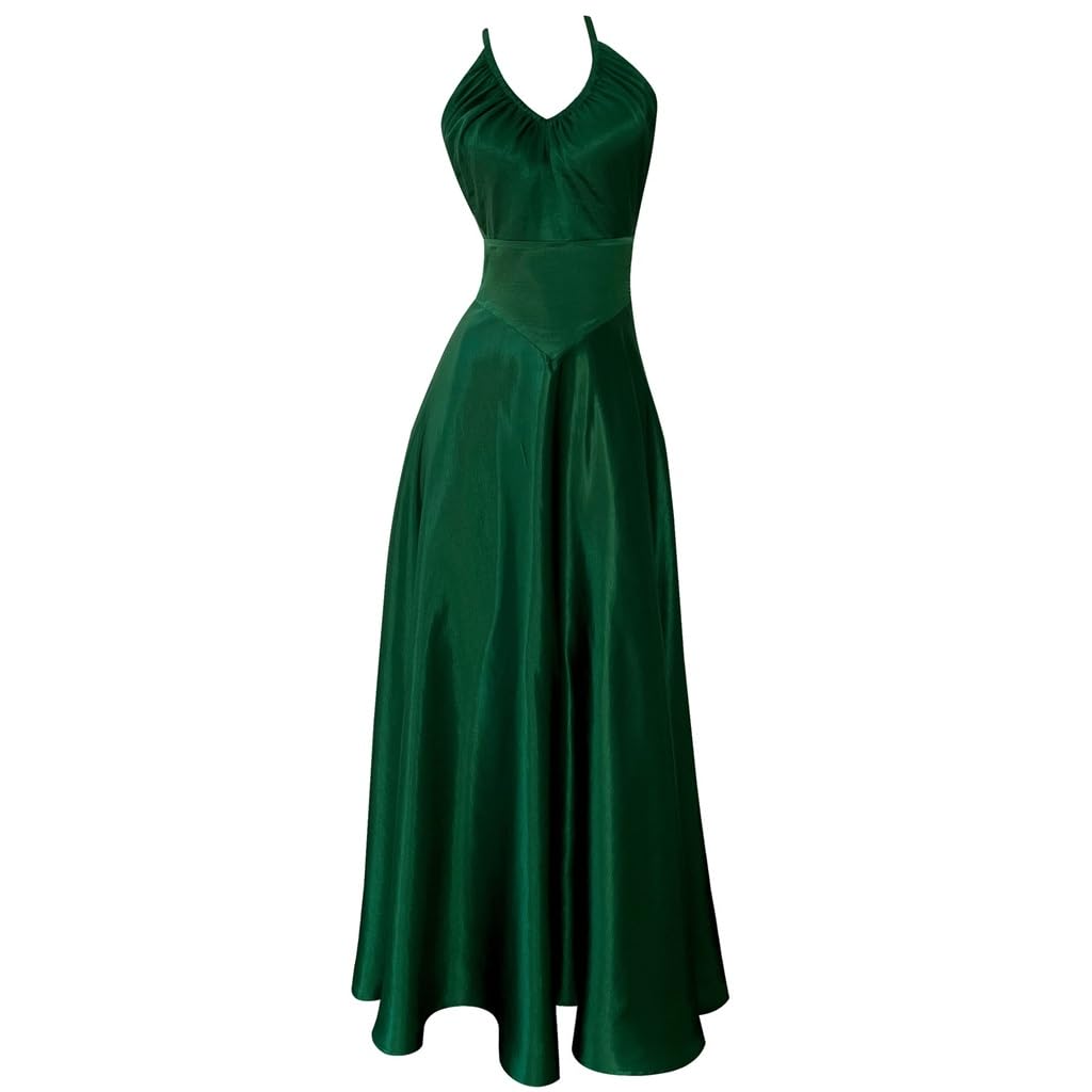 Robe de soirée dos nu verte chic pour vos dîners d'été