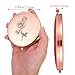 Hadnves Round Double-Sided 1X/2X Magnifying Mirror Pocket Metal Makeup Mirrors Portable Elegant Handheld Beauty Cosmetic Mirrors for Purses Wallet Handbag Travel Men Women Girls