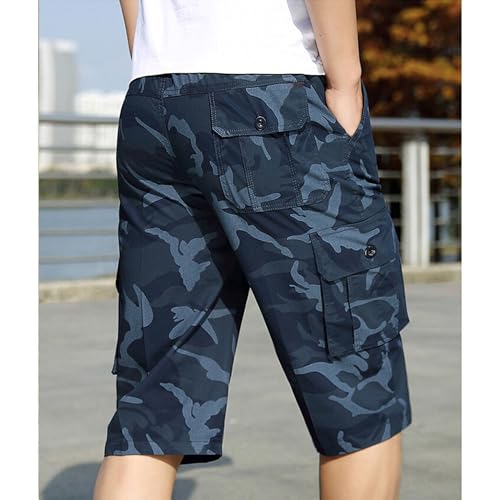 Shorts cargo de algodón para hombre 3/4 largos miniatura 2