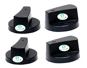 QemiQ Retail-Bakelite Green Chef Stoves On-Off Knob (Black) -4 Units