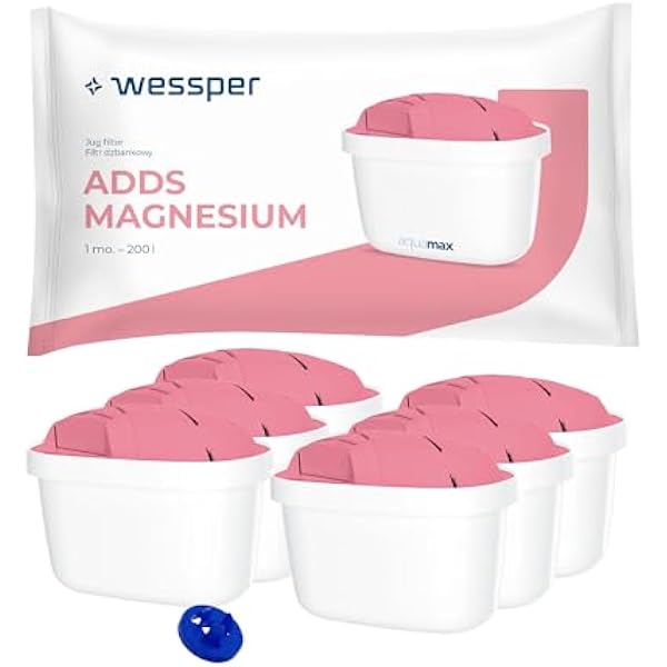 Wessper Aquamax Filtry do Wody, Biały, 6 sztuki