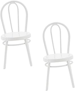 STAHAD 2 Pçs Mini Cadeira Móveis De Madeira Mini Móveis Decoração Cadeira De Metal Modelo Cadeiras Modelo Casa De Bonecas Brinquedo Decoração Imitação Cadeira Mini Casa Acessório Mini