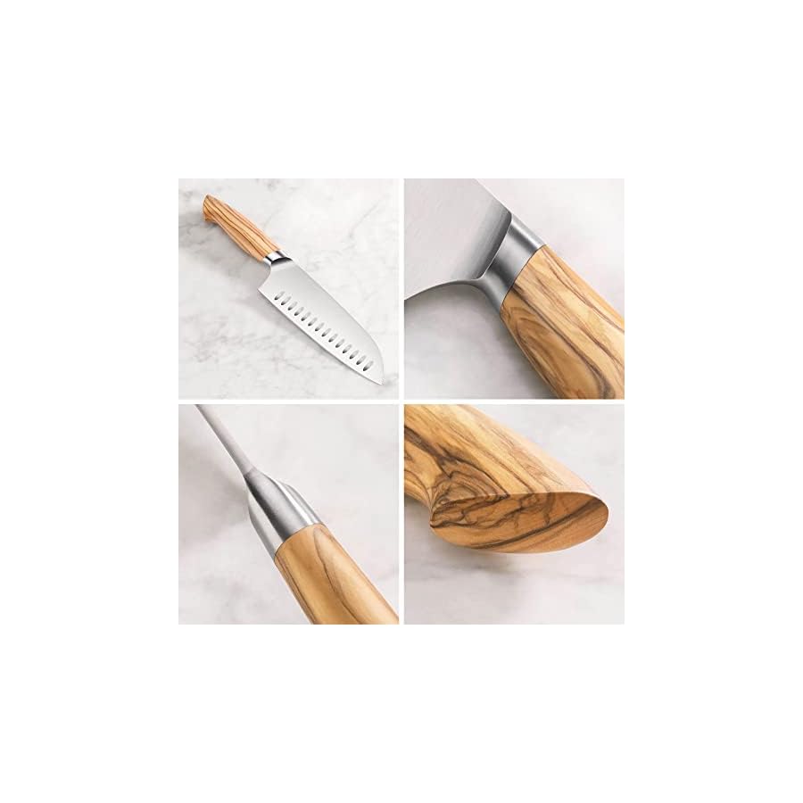 Cangshan-OLIV-Series-501608-Swedish-14C28N-Steel-Forged-7-Santoku-Knife Cangshan OLIV Series 7-Inch Santoku Knife, Forged Swedish 14C28N Steel, 501608