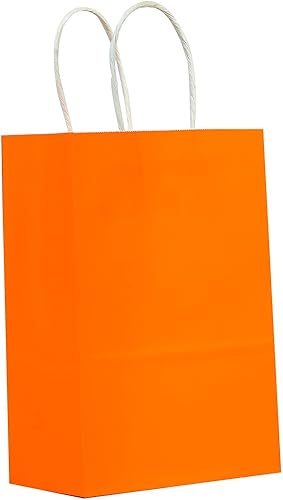 ysmile Bolsa de regalo de 12 ct con asa de papel Goodie Present Kraft Bolsa a granel para dulces de recuerdo de fiesta a granel 8.2x5.9x3.1 de