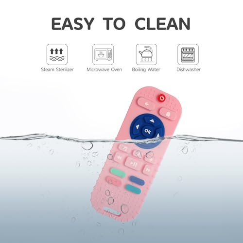 Image of Hooku Silicone Teething Toys for Babies 0-6 Months, Teethers for Babies 6-12 Months, Remote Teether for Baby, Sensory Toys for Babies, Baby Chew Toys
