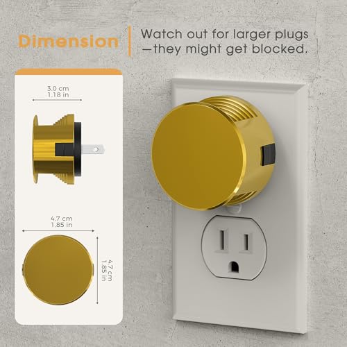 Image of Briignite Night Lights Plug into Wall [2 Pack], Dusk to Dawn Sensor Nightlight, Brightness Adjustable, 3000K Soft White, Dimmable Plug in Night Light for Bathroom,Bedroom, Hallway, Stairs, Kitchen