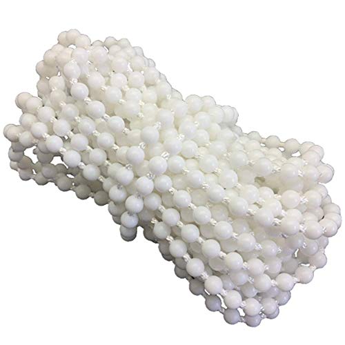 FQTANJU 10 Yards Roller and Roman Shade Blind Beaded Chain Cordï¼ŒWhite Plastic Roller Blind Beaded Chain Repairï¼ŒRoller Curtain Bead Rope,Blind Beaded Cord for Roller Blind Fitting