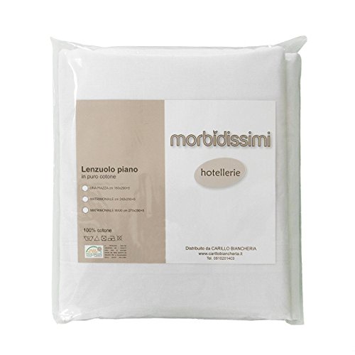 Morbidissimi Lenzuolo Piano in Puro Cotone