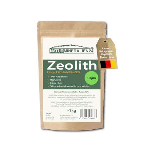 Zeolith Pulver 1000g Klinoptilolith 95% Premium-Qualität 10µm Aktiviert Naturmineral Vulkanmineral