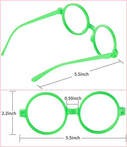 Óculos Mirabel para crianças com armação redonda verde para cosplay (óculos, óculos)
