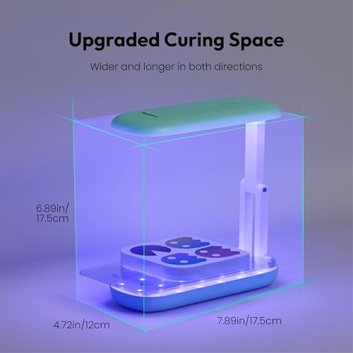 Resiners Double-Sided UV Resin Light, UV Light for Resin Curing with 36 LED Beads, Foldable UV Lamp, Wireless & Rechargeable Blacklight, Craft Supplies Tools for Resin Molds, Jewelry Making — view 6