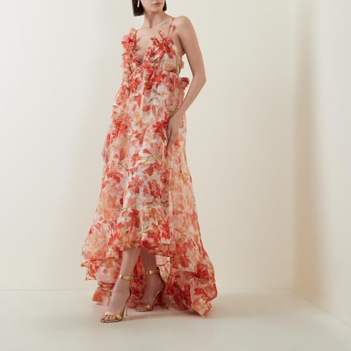 Women's Fashion Floral Pressure Pleated Evening Dresses Long Holiday Style Bridesmaid Dresses Dresses3