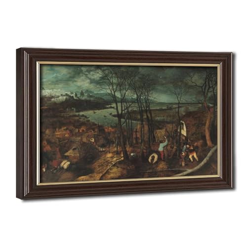 Pieter Bruegel The Elder Gloomy Day impression sur toile premium et cadre bois à suspendre