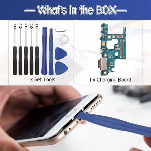 Dock Connector for Samsung Galaxy Note 10 Plus Charging Port Flex Cable Replacement for Samsung Note 10 Plus N976U N976V N976N N976B USB Charger Dock Board Connector with Tools(Black)