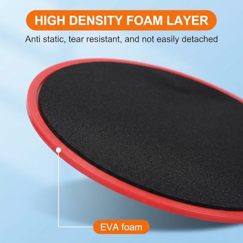 Image of Proberos Yoga Sliding Pads 6.8'' Dia EVA & PP Double Sided Exercise Sliders for Various Surfaces Pilates Fitness Discs for Core Training, Pelvic Floor Exercise