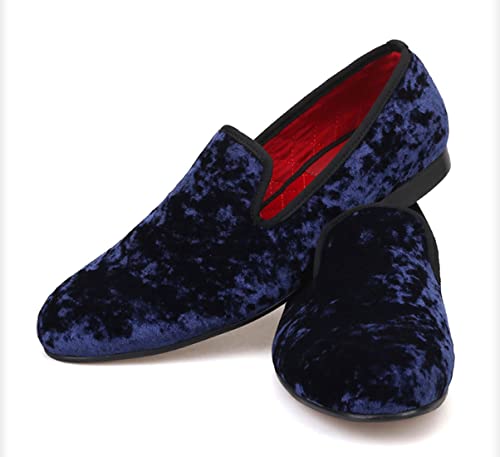 Santimon Men's Loafers & Slip-Ons Prom Party Dress Velvet Penny Loafers Fashion Tuxedo Wedding Casual Business Luxury Shoes Smoking Bar Disco Moccasins for Men Boy2