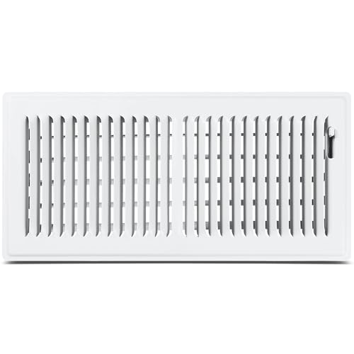 Shoemaker 6x14 Floor Register – Soft White Heavy Duty Metal