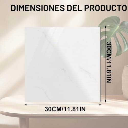 Miniatura 2 de Azulejos De Pared Autoadhesivos, 24 Unidades, Mármol, 30 Cm X 30 Cm, Resistentes Al Agua, Se Pueden Cortar Para Manualidades, Para Cocina, Dormitorio, Salón, Cuarto De Baño