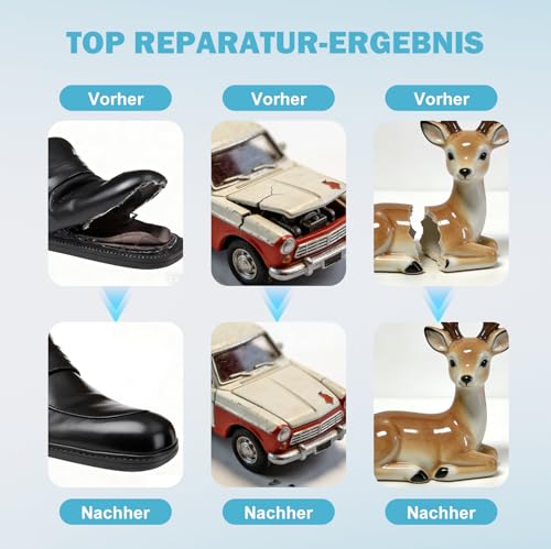 Sekundenkleber Extra Stark Flüssig – 18 × 3 g Super kleber Wasserfest, Schnell & Transparent – für Alles Holz, Keramik, Metall, Glas… – Ansicht 5
