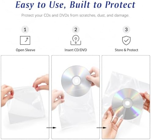 50 PCS Crystal Clear Vinyl Record Outer Sleeves, Protective LP Album Covers for Records, Anti-Dust, Scratch-Resistant Polypropylene Storage Sleeves for Vinyl Collection - 4