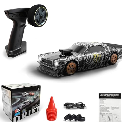 Image of 1 /43 Mini RC Drift Car with Gyroscope, 2.4GHz 4WD Full Proportional High Speed Micro Hobby RC Cars with Lights Racing Tires, Fast Small Remote Control Car, Toy Model Gift for Adults Kids Boys Girls