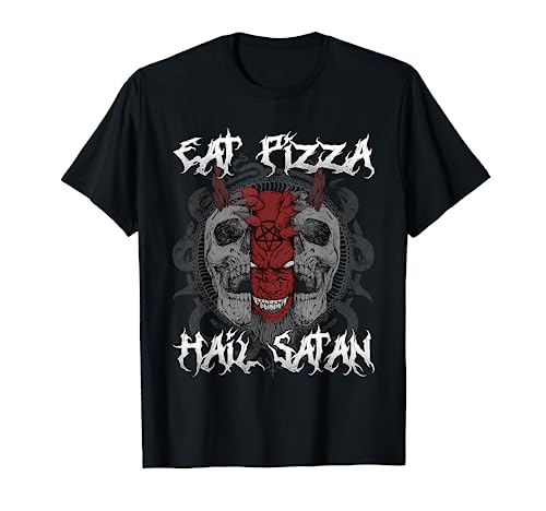 Eat Pizza Hail Satan I Witchcraft Satanic Baphomet Camiseta