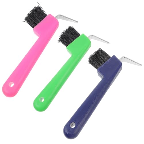 Leen4You 3 pincéis de palheta de casco de cavalo, ferramenta de limpeza para cavalos, cascos limpos,