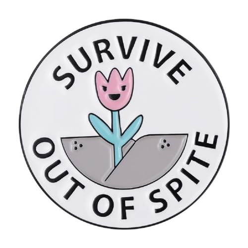 Image of Lovely Plants Tulip Flowers Survive Out Of Spite Ghost Spooky Life Enamel Pins Brooch Badge Fashion Woman Fashion Lapel Pins Jewelry Gift for Backpacks Badges Hats Bags