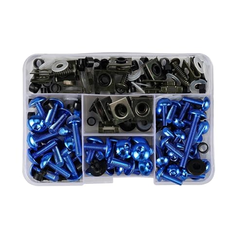 Kit de boulons carénage moto Suzuki bleu de 177 pièces complet