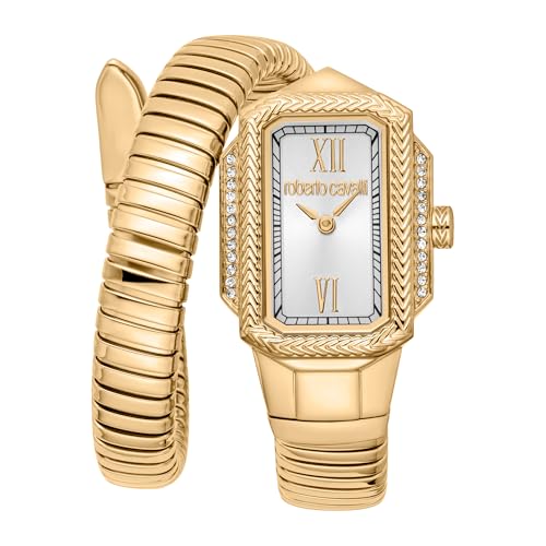 Roberto Cavalli Femmes Analogique Quartz Montre avec Bracelet en Acier Inoxydable RC5L115M0035