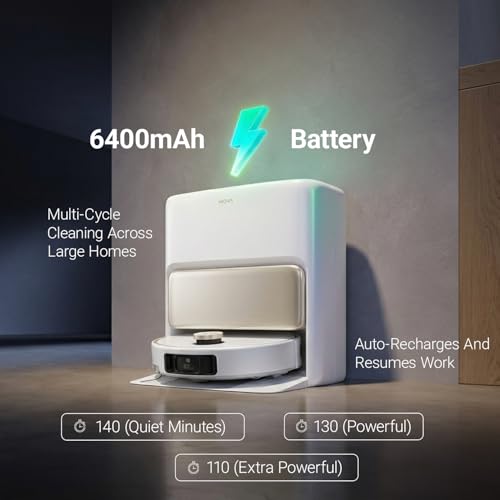 Image of Mova V50 Ultra Complete Robot Vacuum Cleaner with 24,000 Pa Suction, Thermal DuoSolution Floor Wash, Lift Navigation & Obstacle Crossing up to 6 cm - White