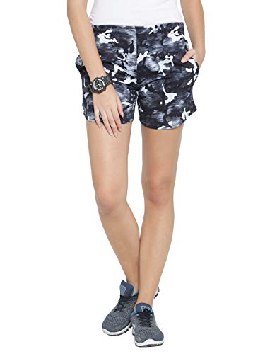 Image of UZARUS Women's Multicolour Cotton Sports Casual Printed Shorts - Pack of 2