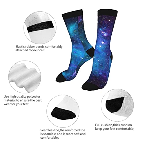 Jedenkuku Galaxy Star Abstract Space Blue Purple Novelty And Interesting Socks For Men And Women #TOP6