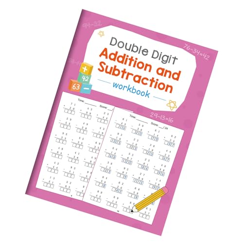 Image of Addition and Subtraction Operations Workbook Colorful Mathematics Operations Exercise Book 21 Sheets for Preschool Kids Math Workbook