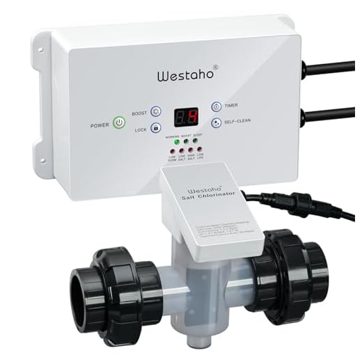 Salt Chlorine Generator, Westaho Salt Water Pool Chlorinator System with USA Titanium Cell, Designed for Inground Pools Up to 35,000 Gallons, Chemical-Free, IP 66 Waterproof