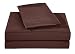 Honeymoon 1800 Brushed Microfiber Embroidered Bed Sheet Set, Ultra Soft, Twin - Dark Chocolate