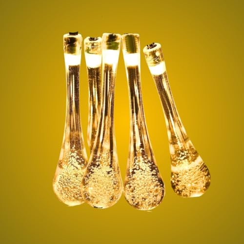Image of WANNA PARTY Lights for Decoration Water Drop LED Festive Decor Garland for Diwali Decoration for Home and Party Bedroom Indoor Outdoor Wedding Table Festival Celebration Room Decor