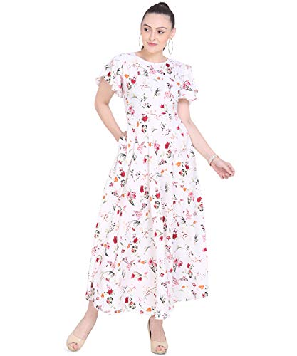 Image of OOMPH! Women's Western & Fusion wear Crepe A-Line Maxi Dress