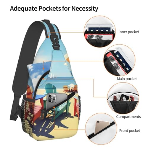 Bolso Cruzado Urbano Negro para Deporte y Senderismo miniatura 4