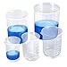 ZITFR 5PCS Jarra Medidora de Polipropileno Vasos Medidores de Plástico PP 50ml a 500ml, Tazas Medidoras Transparentes Resistente al Calor y Ácidos Vasos plastico para Cocina Laboratorio y Hornear